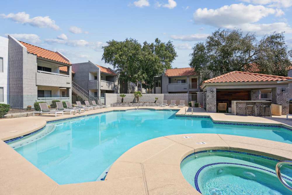 Community pool area at Paseo Park in Glendale, Arizona