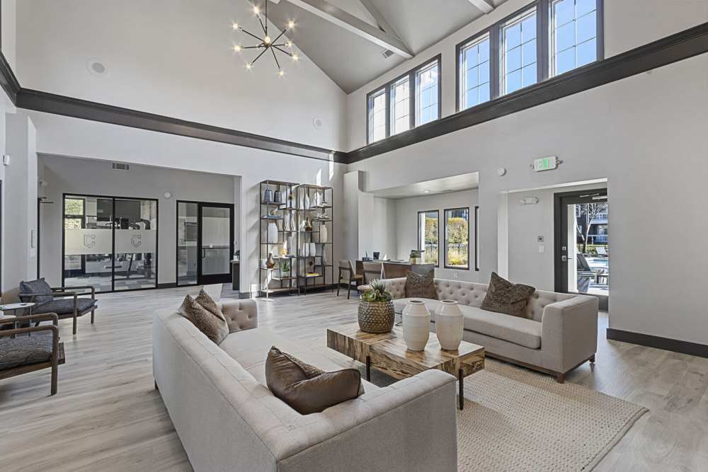 Clubhouse interior view at Chandler At University Tower in Durham, North Carolina