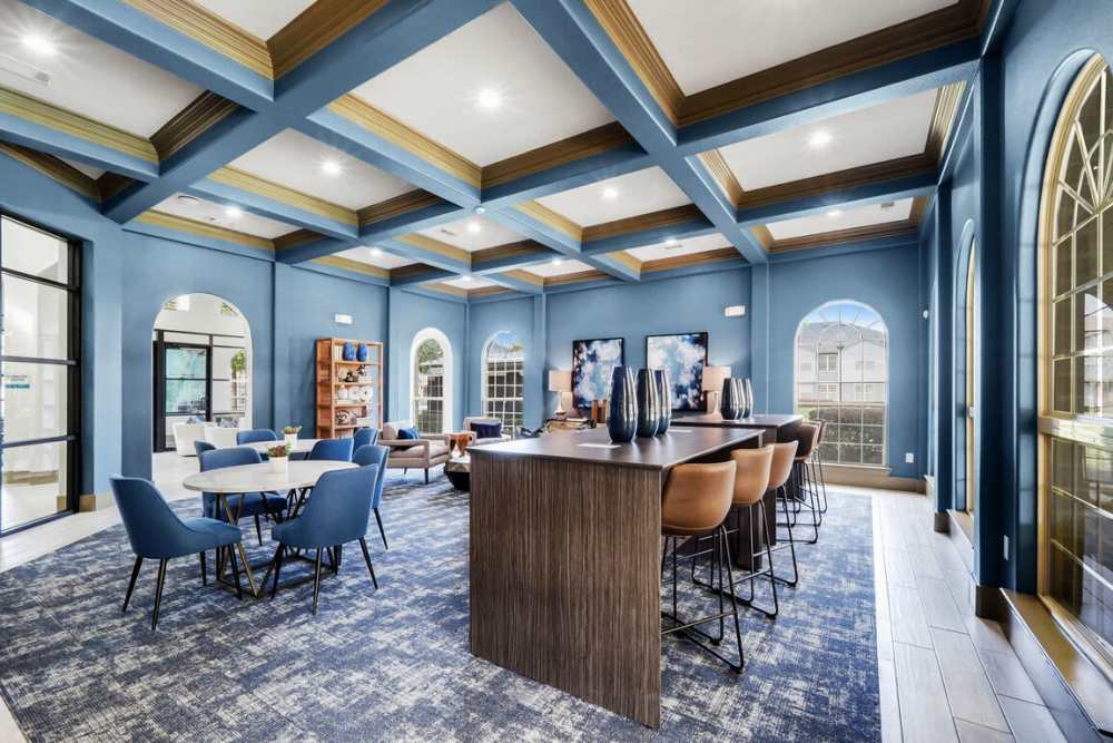 Community seating area at Seagrove in Conroe, Texas
