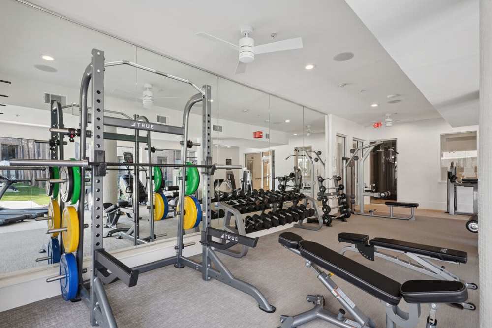 Fitness center at Dorian and Encore in Plano, Texas