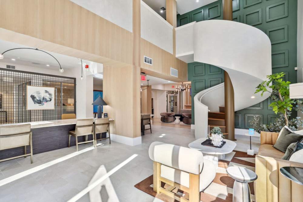 Clubhouse lounge area at Dorian and Encore in Plano, Texas