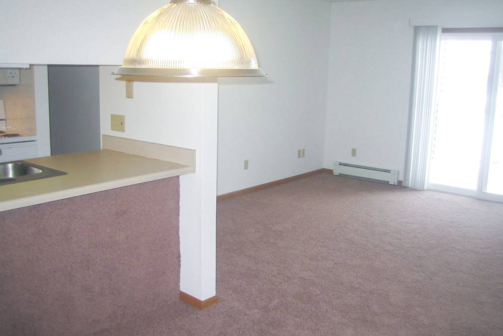 Living room at Mayville Apartments in Mayville, Michigan