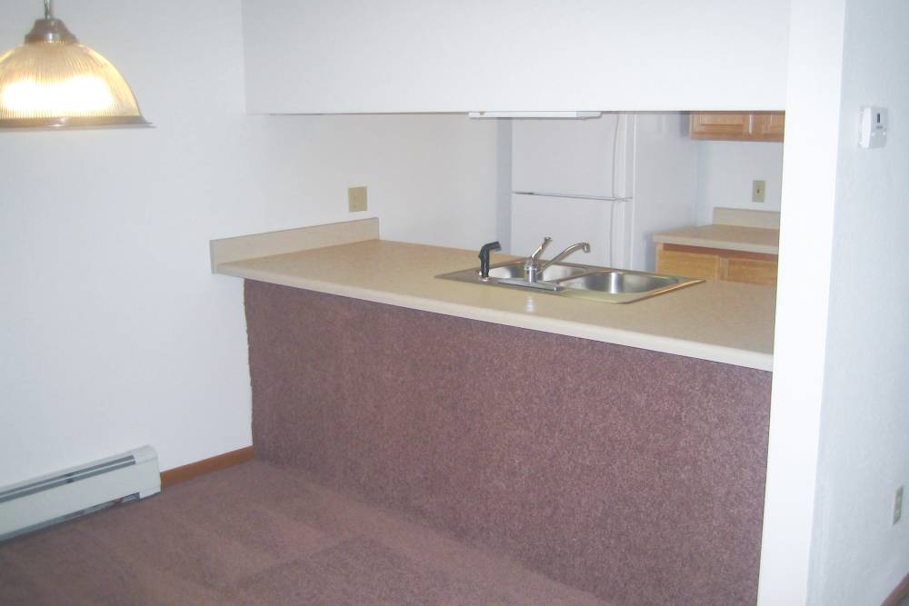 Quartz countertops at Mayville Apartments in Mayville,