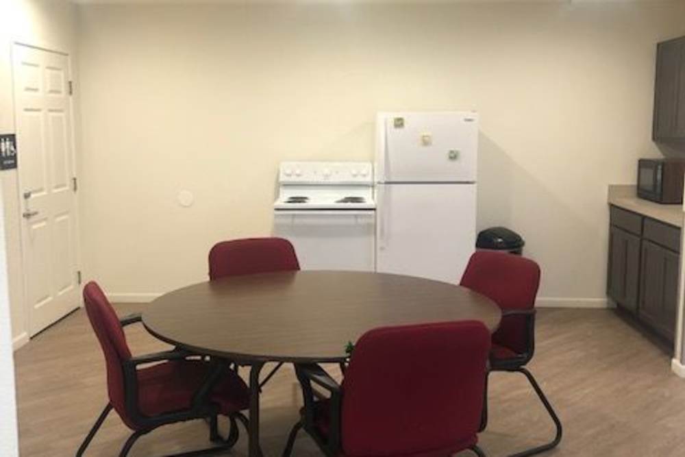 Dining table in kitchen at Franklin Pointe in Reed City,