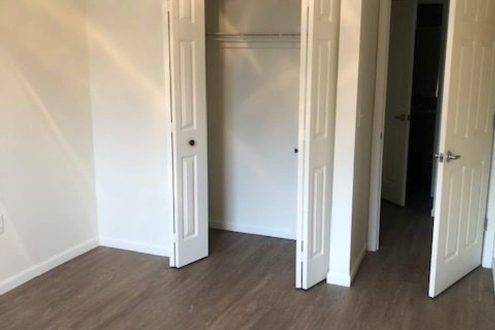 Closet in bedroom at Franklin Pointe in Reed City,