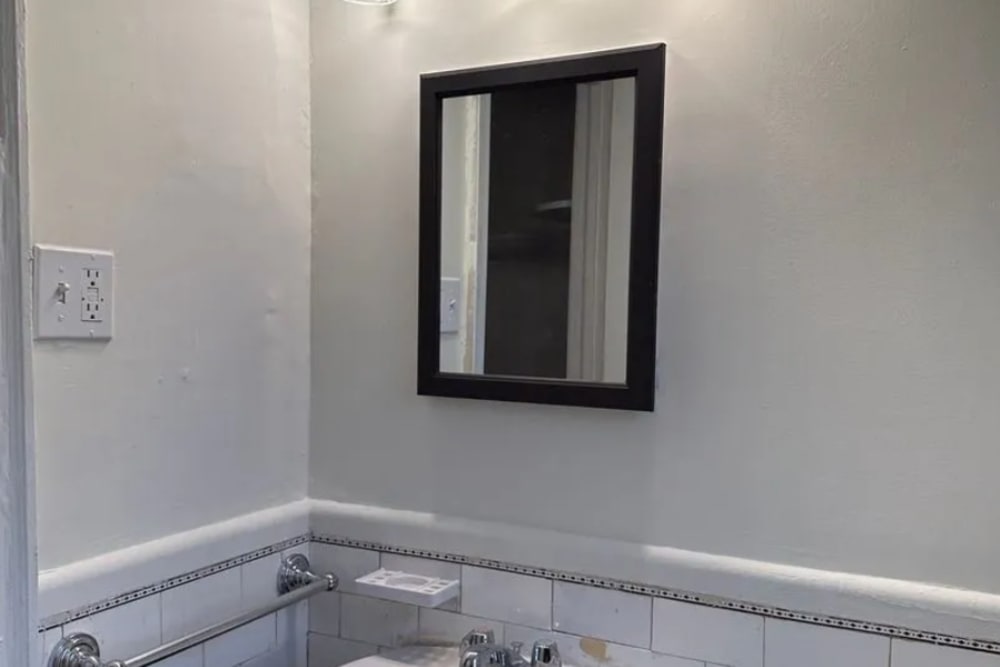 Apartment bathroom at Detroit Living in Detroit,Michigan