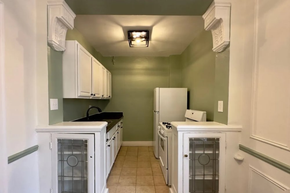 Cozy kitchen at Detroit Living in Detroit,Michigan