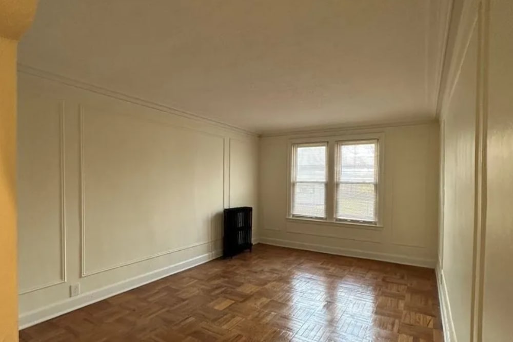 Unfurnished apartment living room at Detroit Living in Detroit,Michigan