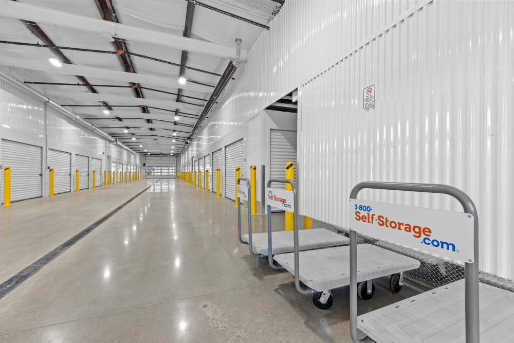 Hallway and Storage Spaces at 1-800-Self-Storage.com in Grand Blanc, Michigan