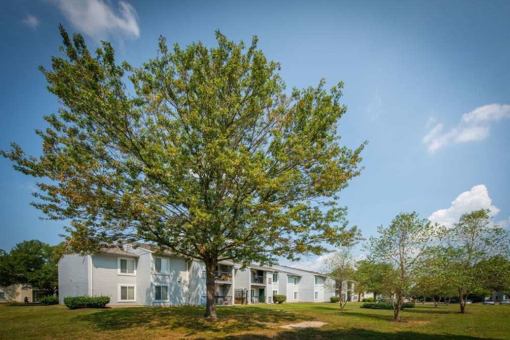 Property exterior with great plantation at Smallwood Gardens in Waldorf,Maryland