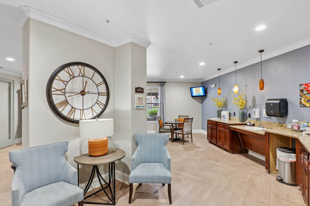 Two residents being served at Watercrest at Bryan in Bryan, Texas
