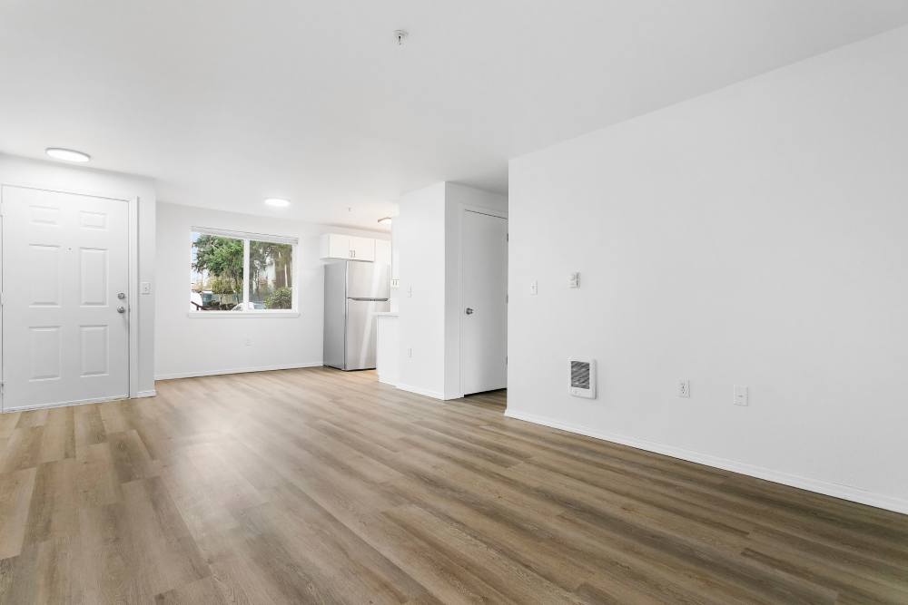 Wood flooring in a home at Reedville Meadows in Beaverton, Oregon