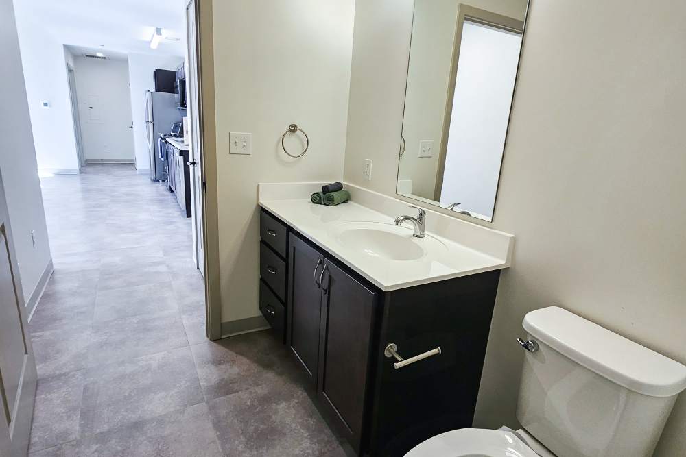 Bathroom at Academy Manor in Grand Rapids, Michigan