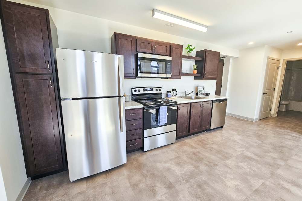 Kitchen at Academy Manor in Grand Rapids, Michigan