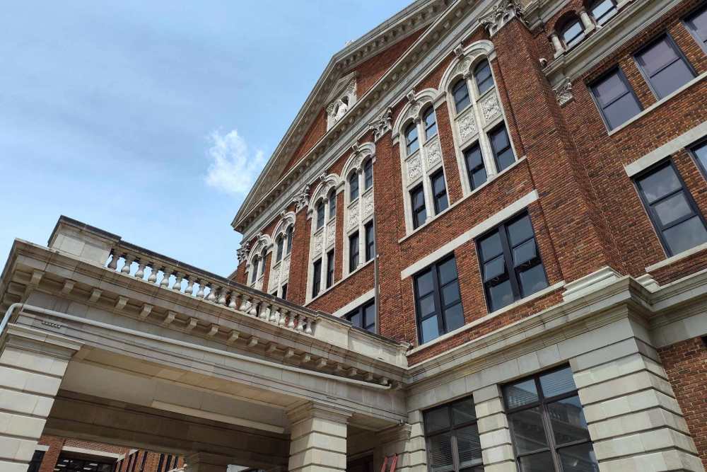 Brick apartment building at Academy Manor in Grand Rapids, Michigan