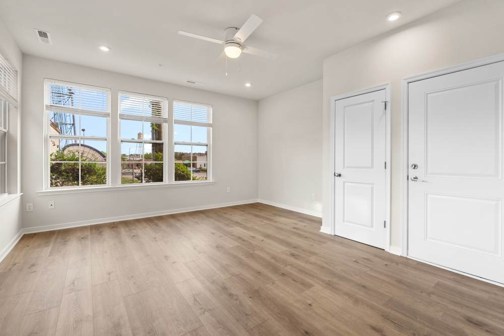 Spacious living room in a townhome at The Westbrook at Brewer's Row in Richmond, Virginia