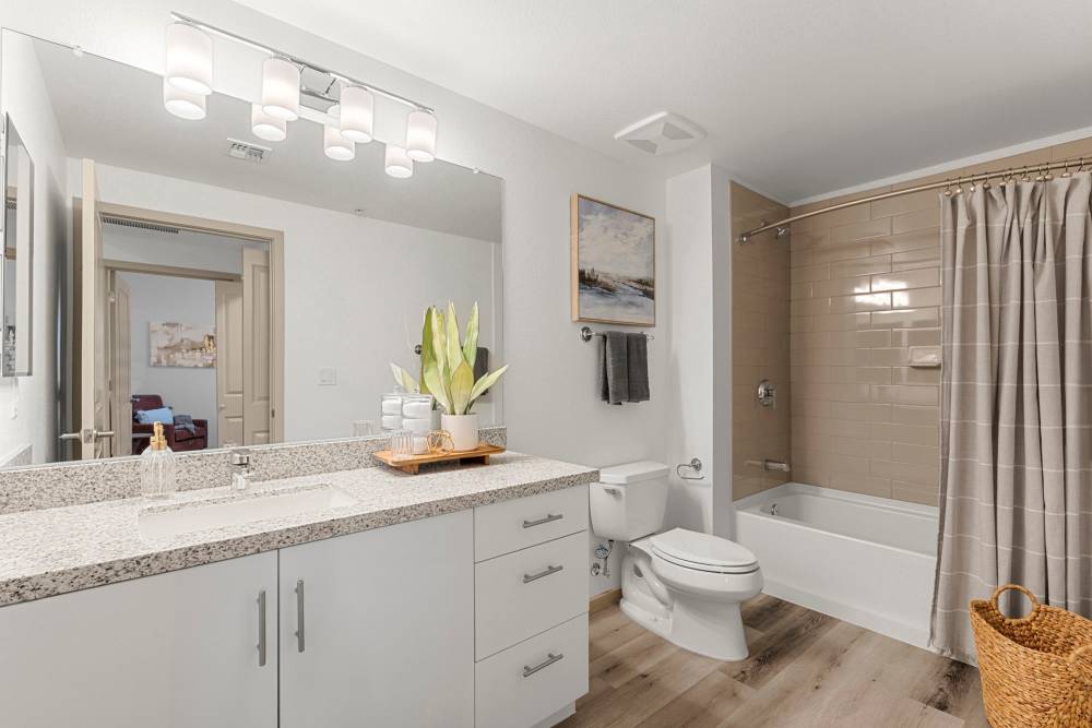 Bathroom with bathtub at Olympus at Arroyo Verde in Tucson, Arizona