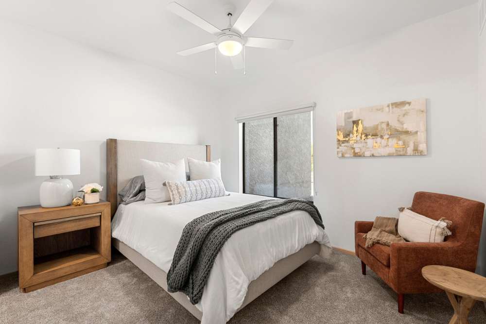 Bedroom with window for ample natural light at Olympus at Arroyo Verde in Tucson, Arizona