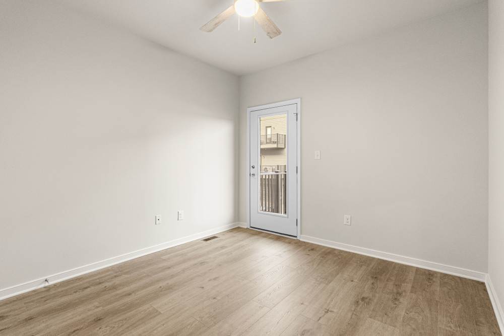 Townhome guest bedroom at The Westbrook at Brewer's Row in Richmond, Virginia