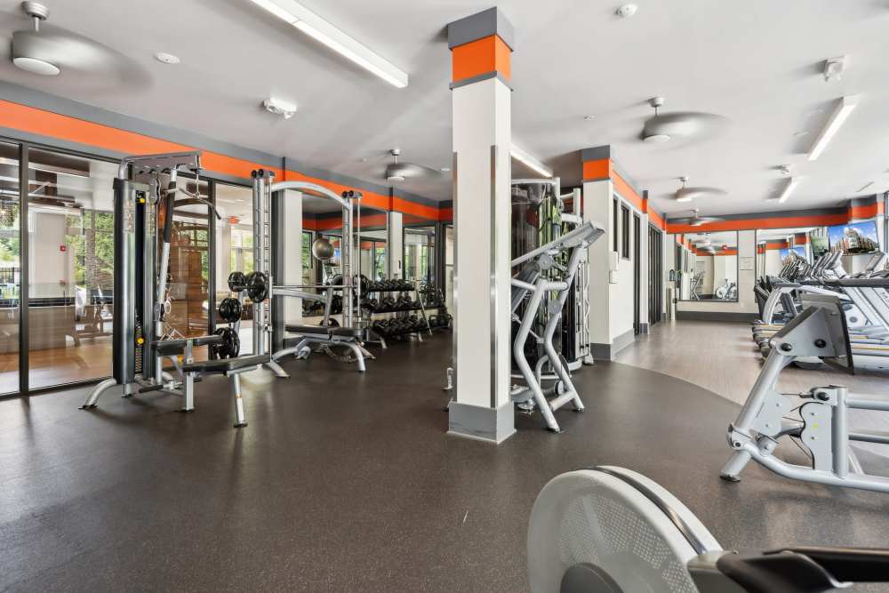 Well-equipped fitness center at 322 Baldwin in Odenton, Maryland