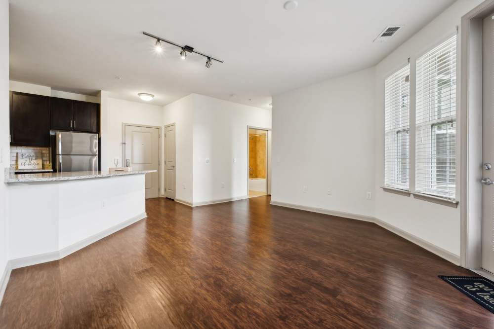 Living room with open kitchen at 322 Baldwin in Odenton, Maryland
