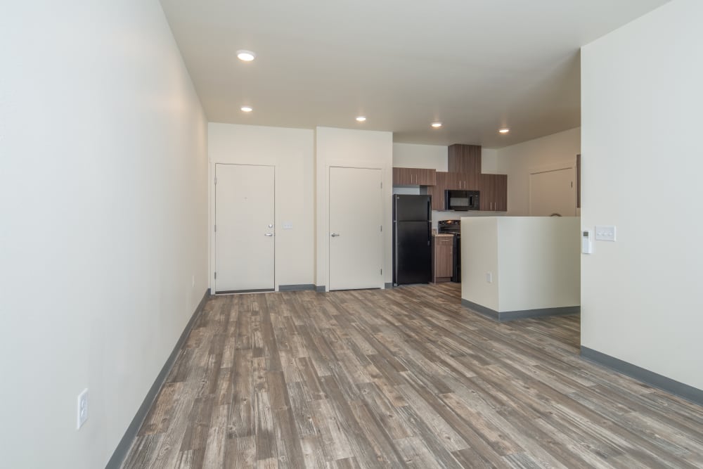 Living Room and Kitchen at Casa de Encantada Senior Apartments in Rio Rancho, New Mexico