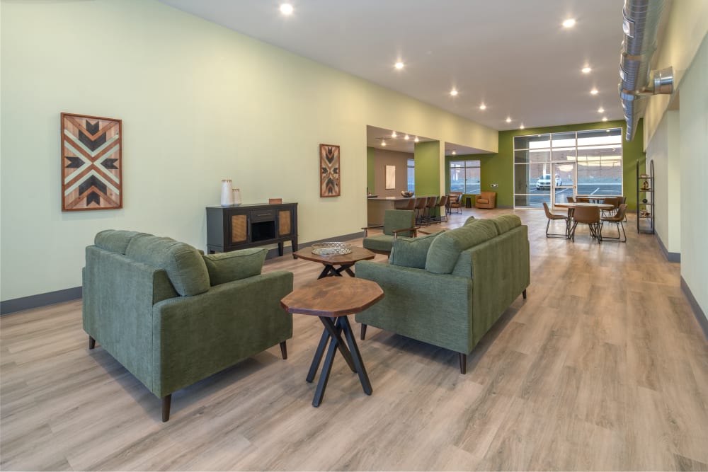 Clubhouse lounge area at Casa de Encantada Senior Apartments in Rio Rancho, New Mexico