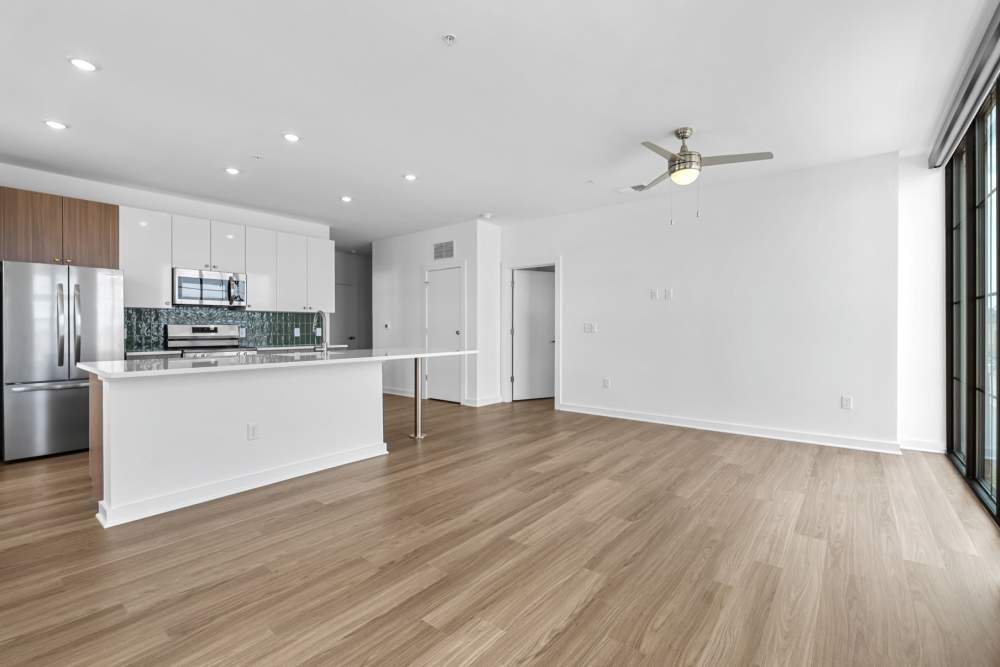 Apartment with open floor concept at The Alder on Dabney in Richmond, Virginia