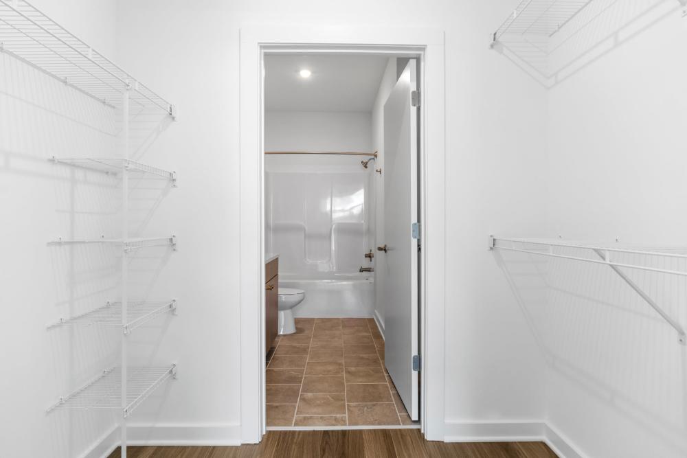 Walk-in closet at The Alder on Dabney in Richmond, Virginia