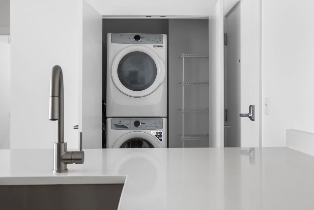 Washer and dryer set at The Alder on Dabney in Richmond, Virginia