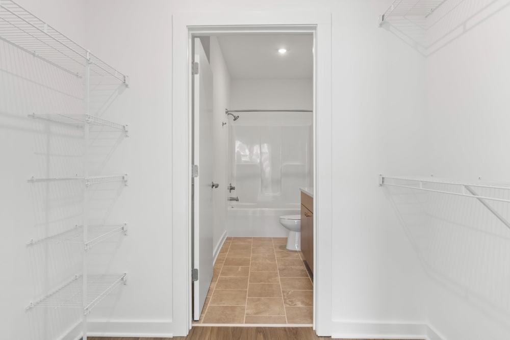 Closet space at The Alder on Dabney in Richmond, Virginia