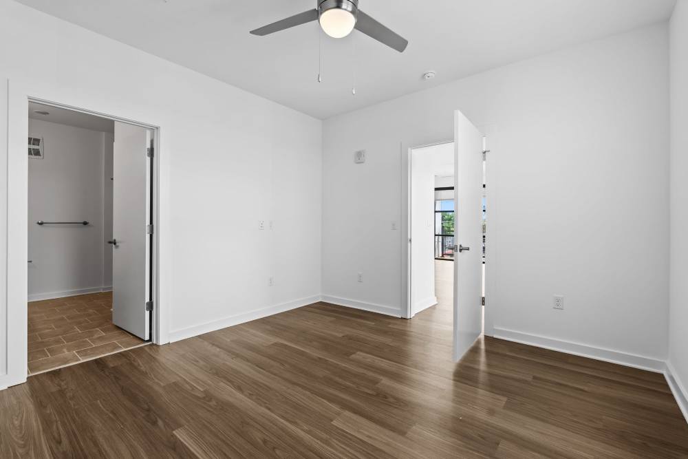Big bedroom with closet space at The Alder on Dabney in Richmond, Virginia