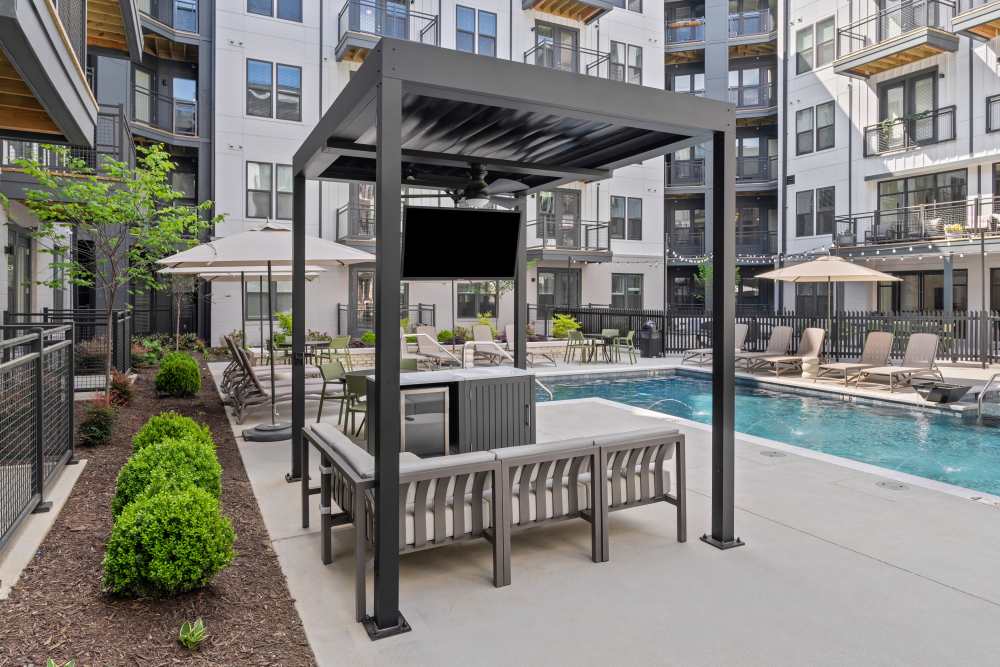 Private poolside cabana at The Alder on Dabney in Richmond, Virginia