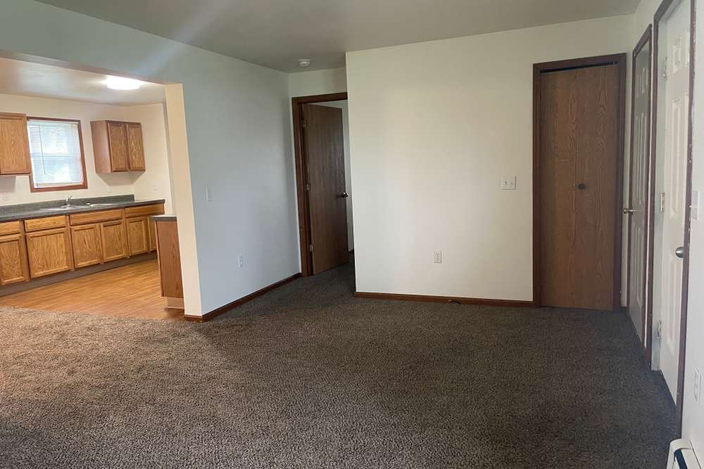 Open concept living spaces at Trinity Buena Vista in Saint Charles, Michigan,