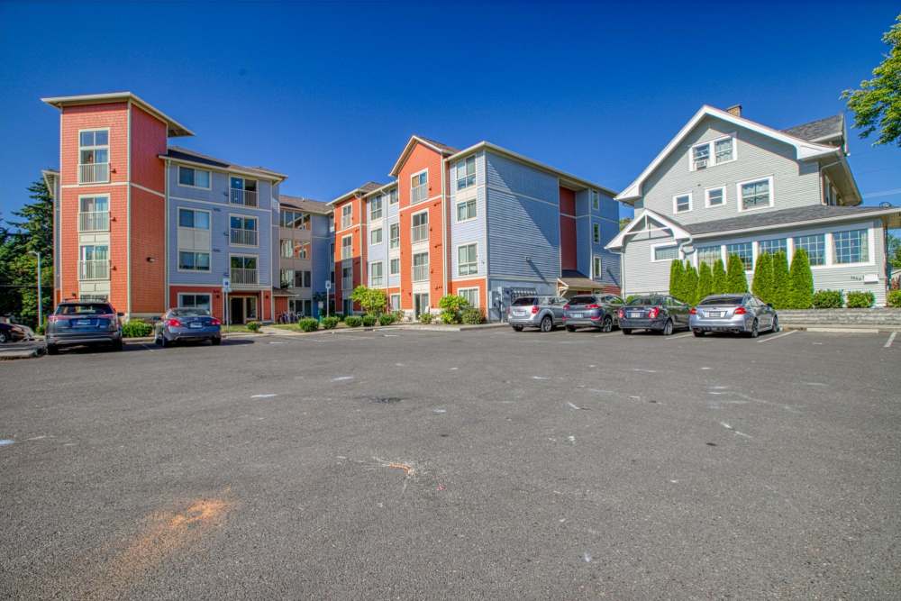Parking outside of Blanton Commons in Beaverton, Oregon