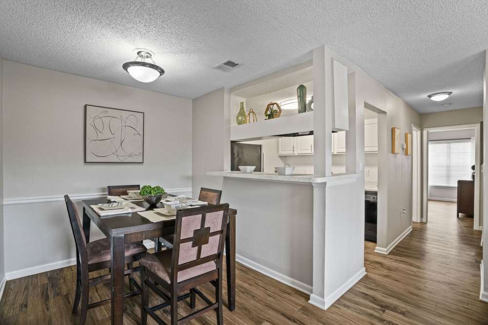 Model dining room at Waterstone At Carrollwood in Tampa, Florida