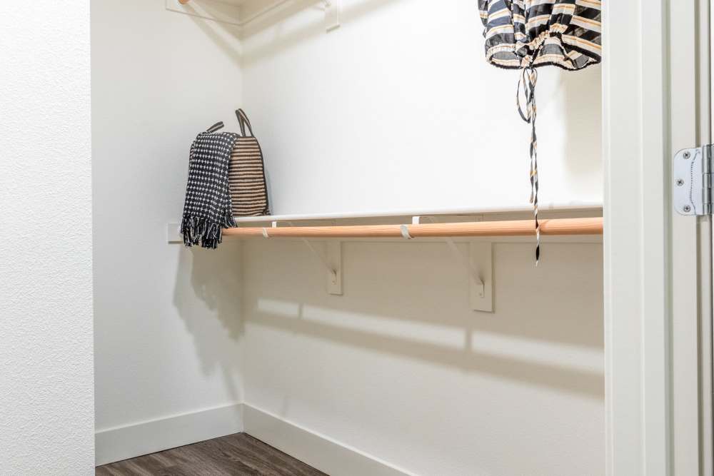Walk-in closet at The Fields in Milpitas, California