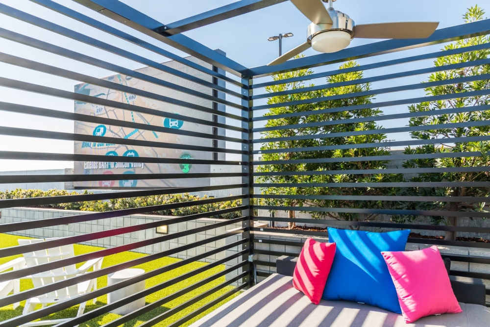 Cabana by the pool at The Fields in Milpitas, California