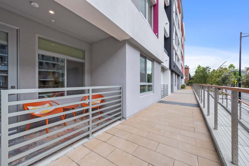 Private patio at The Fields in Milpitas, California