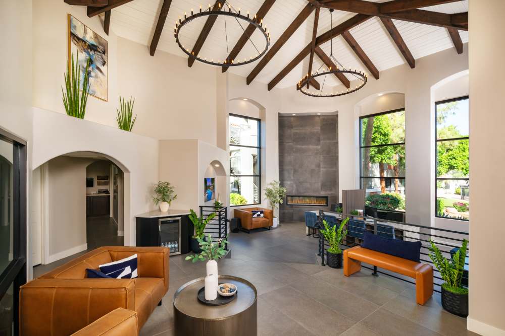 Clubhouse community room at San Marin at the Civic Center in Scottsdale, Arizona