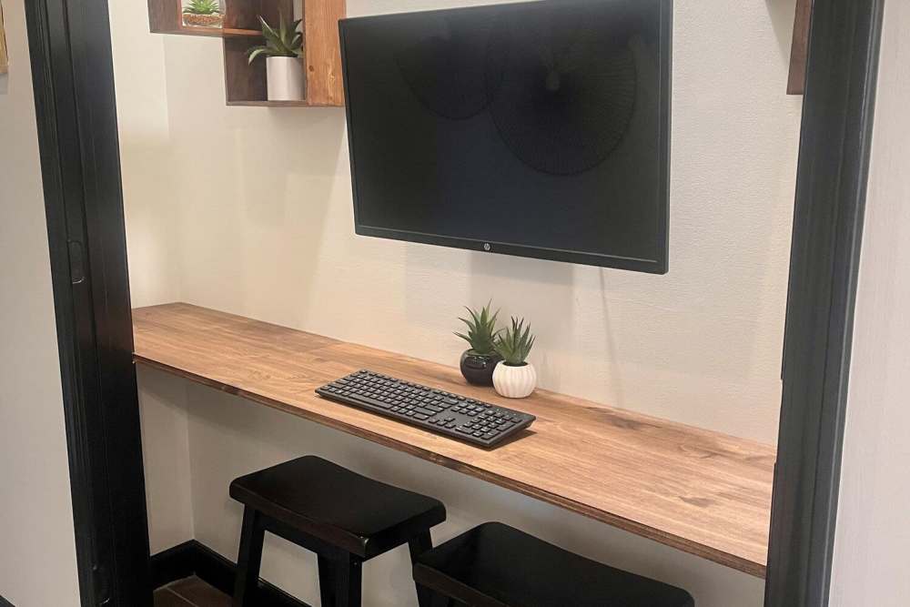 Desk area at Park on Gilder Creek in Mauldin, South Carolina