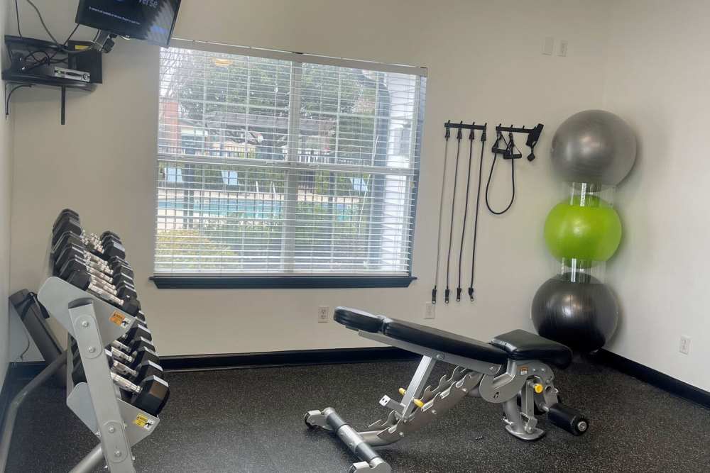 View of fitness center at Park on Gilder Creek in Mauldin, South Carolina