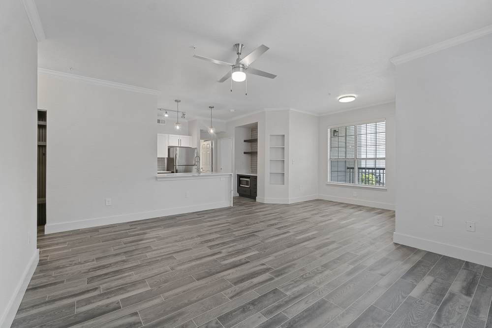 Open-concept living spaces at St. Martin in Frisco, Texas, 
