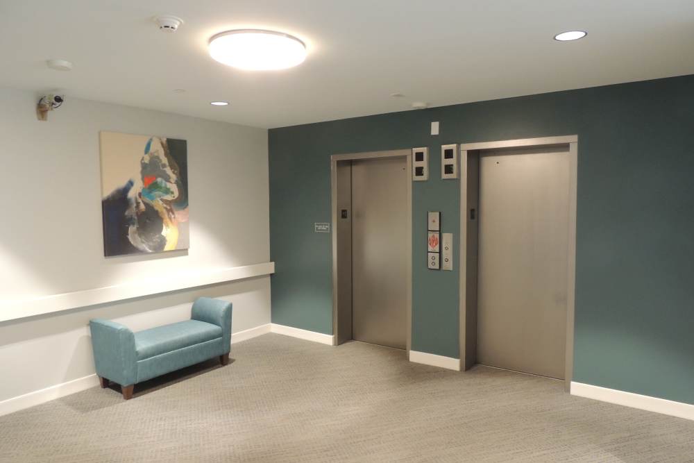 Elevators at Capital Towers in Raleigh, North Carolina
