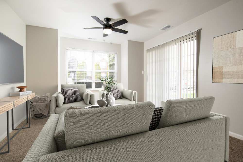 living room at Iron Ridge and Stonegate Apartments in Elkton, Maryland