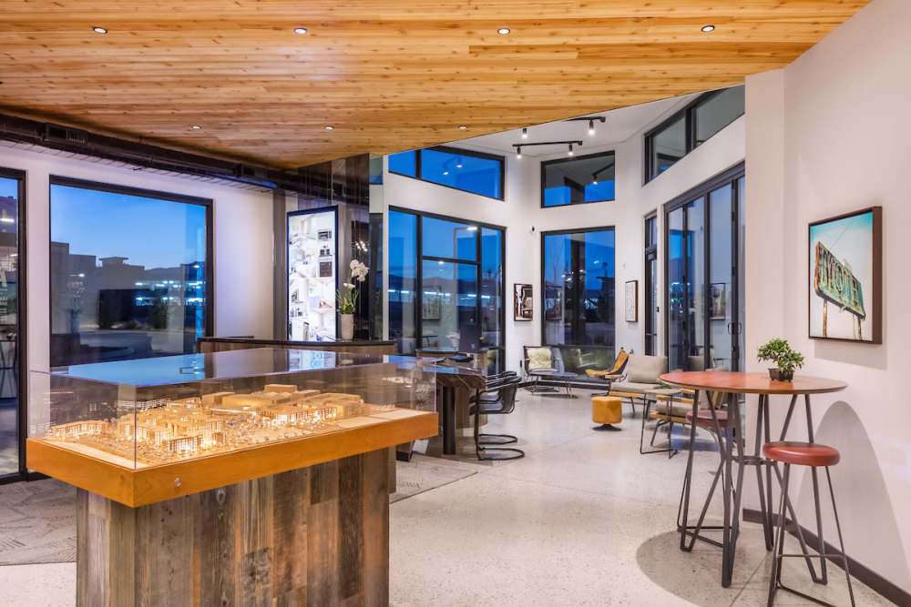 Community area at Reno Experience District in Reno,