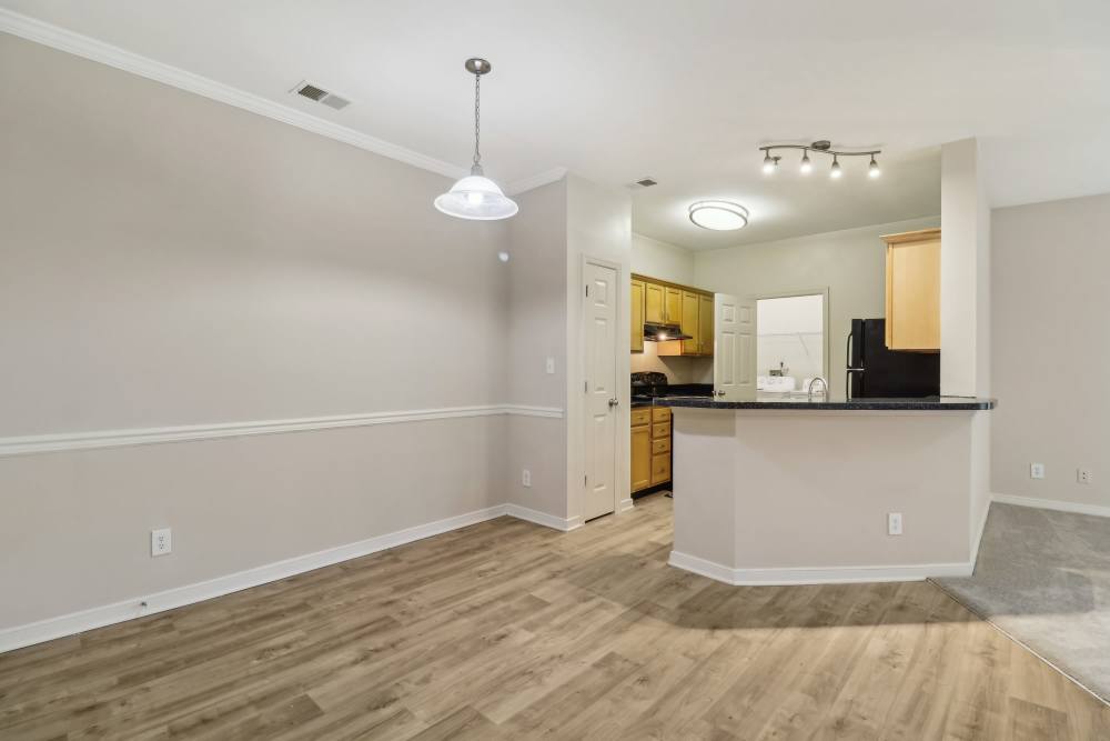 Unfurnished dining area at Malvern Lakes Apartments in Fredericksburg, Virginia