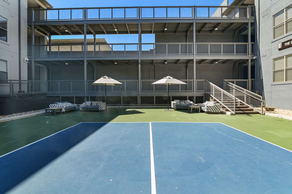 Pickle ball court at The Lofts At West 7th in Fort Worth, Texas