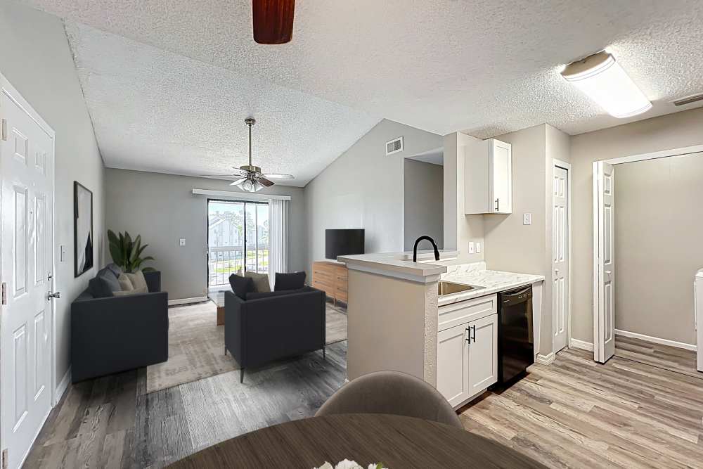 wide living room at