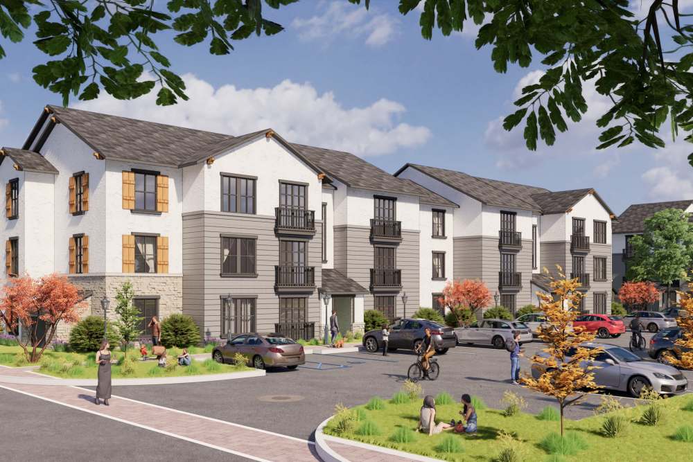 Exterior of the community at Crescent Apartments in Roseville, California